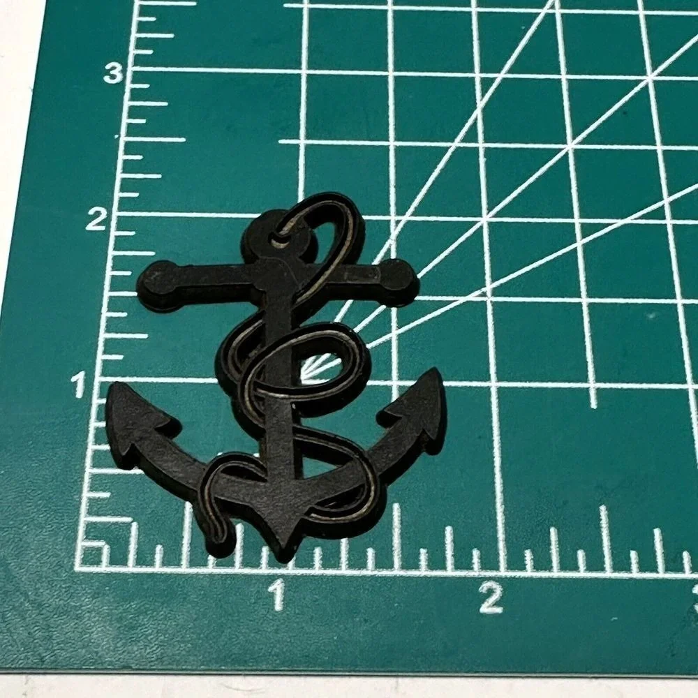 Nautical Fouled‎ Anchor Charm Black Magnet 2.25 Inch